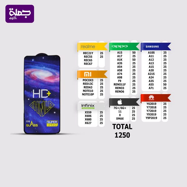 شريحه اسكرينه HD عدد1250