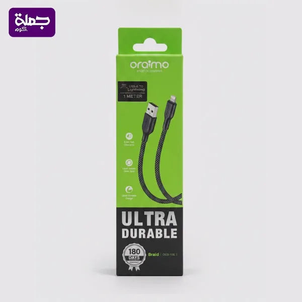 كابل ايفون باكت ORAIMO 1M OCD 152C ضمان اصلى