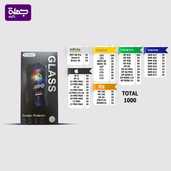 شريحه اسكرينه SUPER D عدد (1000)