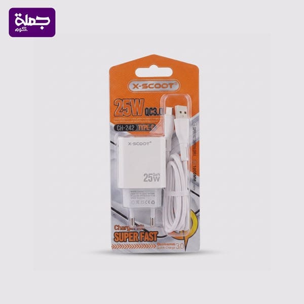 شاحن تايب سي X SCOOT CH242 25W