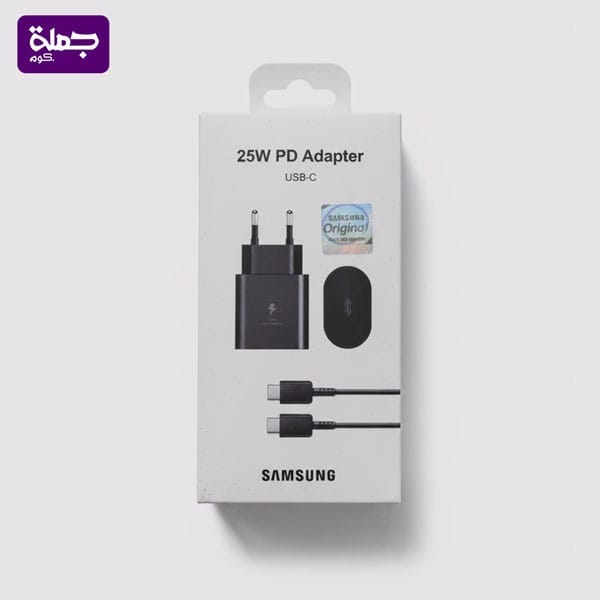 شاحن تايب سى SAMSUNG PD 25W باكت طويل اصلى