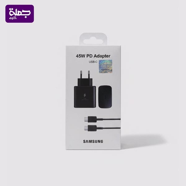شاحن تايب سى SAMSUNG PD 45W باكت طويل اصلى