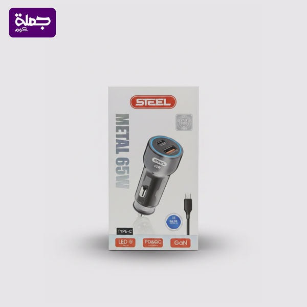 شاحن سياره تايب سى STEEL CR01