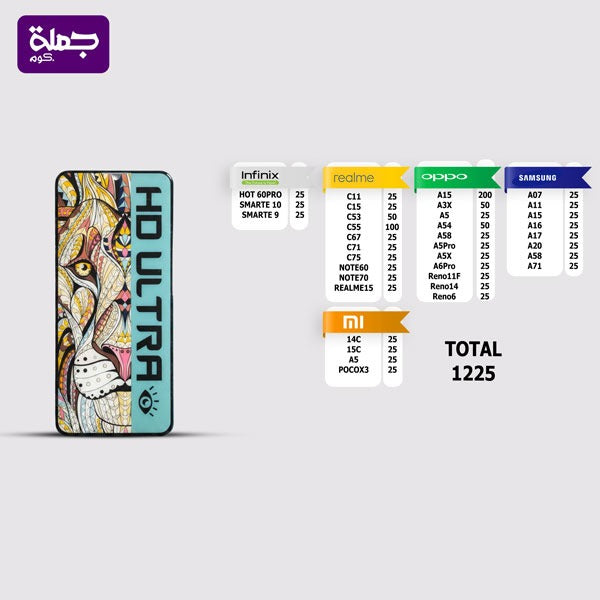 شريحه اسكرينه HD ULTRA عدد (1225)