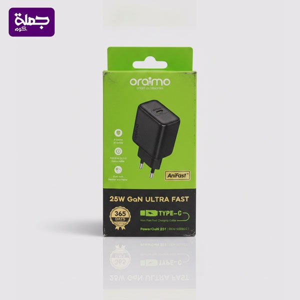 شاحن تايب سى ORAIMO OCW 5251 ECC ضمان اصلى