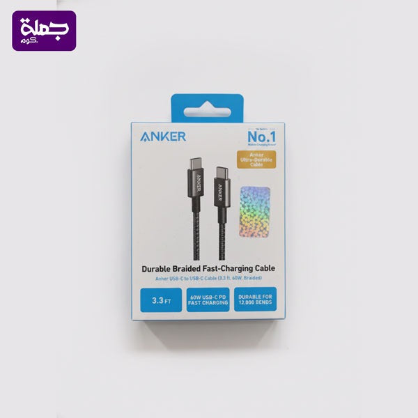 كابل قماش TC TC ANKER 60W اصلى ضمان