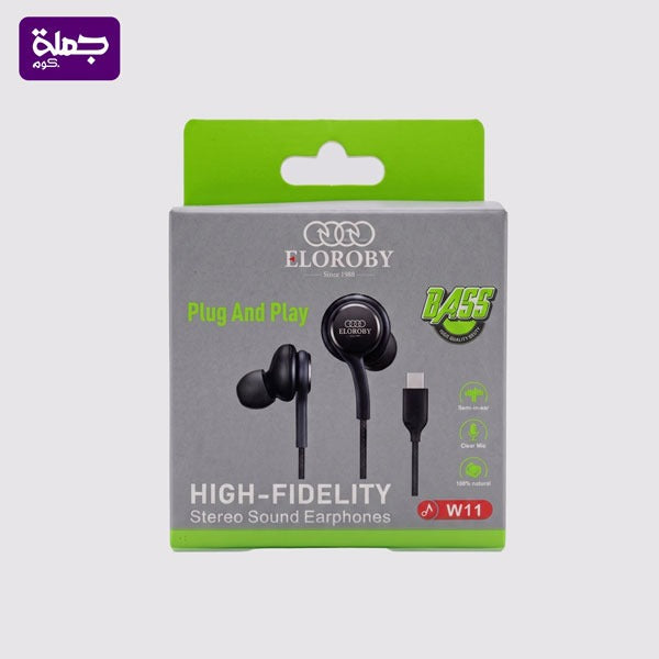 سماعه سلكيه تايب سى ELOROBY W11 AKG