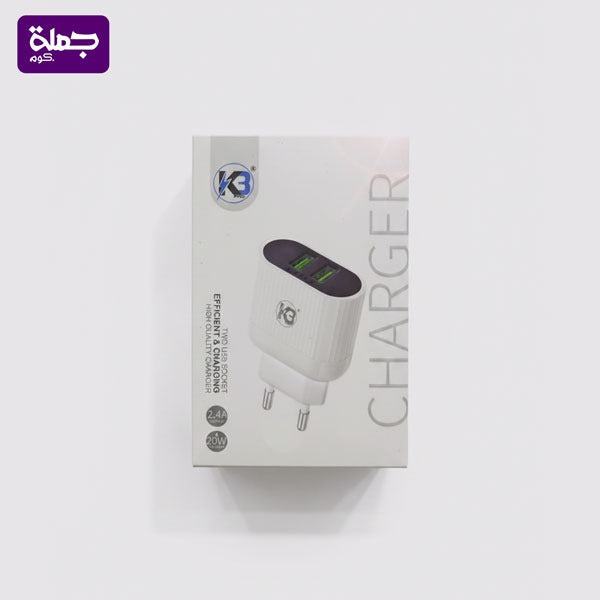 راس شاحن K3 C60 20W اصلى ضمان سنه