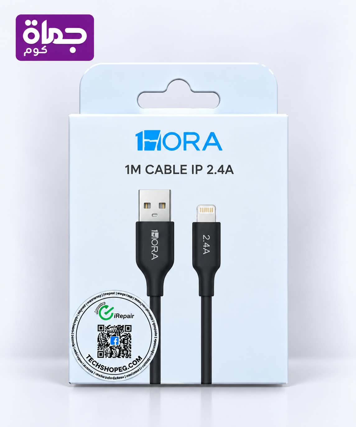 كابل ايفون  HORA CAB250 1M  اصلى ضمان سنه