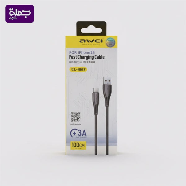 كابل تايب سى  AWEI CL182T 60W 1M  اصلى ضمان سنه