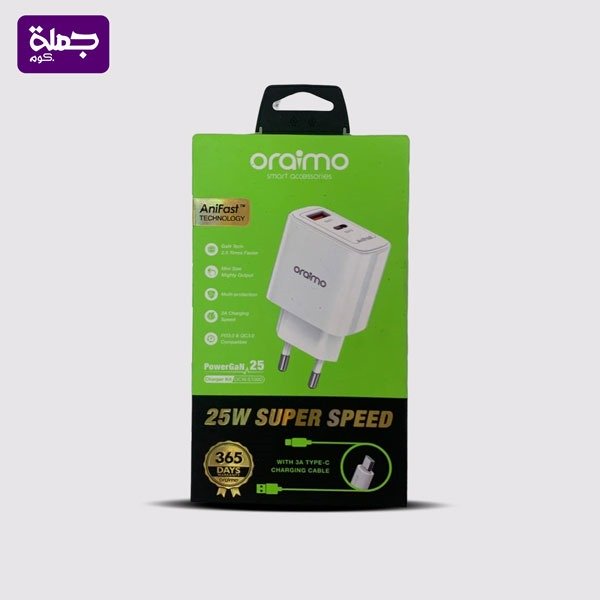 شاحن تايب سي ORAIMO 25W E100D