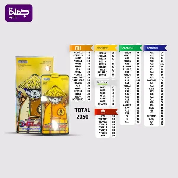 D6 شريحه اسكرينه باندا عدد2050