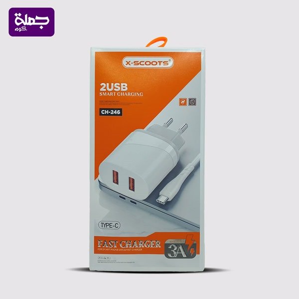 شاحن تايب سي XSCOOT CH246 2USB