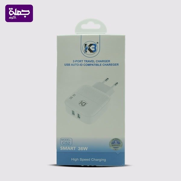 شاحن تايب سي K3 C52 36W اصلي ضمان سنه للمستهلك