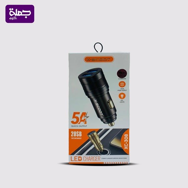 شاحن سياره ميكرو X SCOOT XC308 2USB اصلي