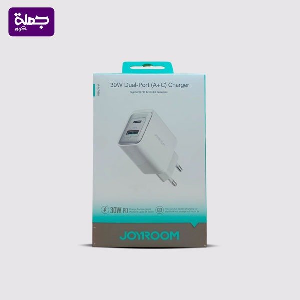 راس شاحن JOYROOM TWOPORT 30W F15 اصلي ضمان سنة