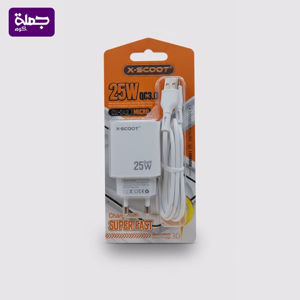شاحن ميكرو X SCOOT CH242 25W اصلي