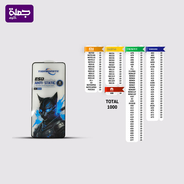 شريحه اسكرينه القط الاسود عدد 1000